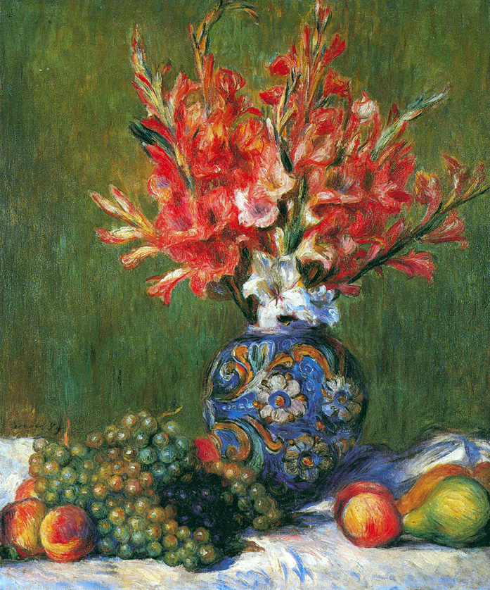 Flowers and Fruit painting - Pierre Auguste Renoir Flowers and Fruit art painting